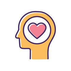 Mindful heart, inner love. Compassion, empathy, kindness