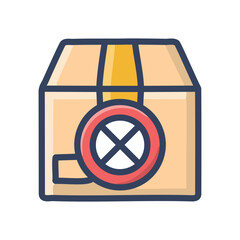 Sealed cardboard box delivery. Secure package, sealed with tape.  Represents safety and reliable shipping.