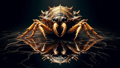 Black & Yello - Scary Poisonous Insect - Most Dangerous Animal with Venomous Bites , 3D , Art ,  Background (16:9 Aspect Ratio)
