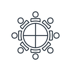 Team meeting collaboration. Group collaboration, unity, shared vision, brainstorming, teamwork, strategy session.  Symbolizes collective effort.