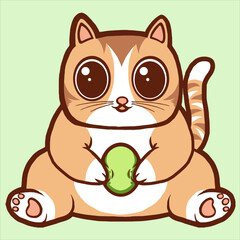 cute cat holding a ball