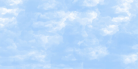 sunny sky blue light watercolor background. Aquarelle painting brush effect card paper textured canvas cloudy smoke space for text, entertaining card, template. aquamarine color graphics illustration