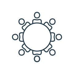 Team meeting collaboration. Group collaboration, unity, and shared ideas around a table.  Symbolizes teamwork.