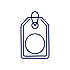 Blank price tag label. Simple price tag design, ideal for branding, promotions, or adding your own text.  Represents sales and offers.