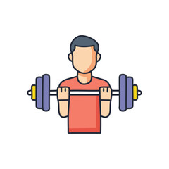 Man weightlifting barbell. Strong man lifting weights, fitness, power, strength, healthy lifestyle.  Determination symbolized.
