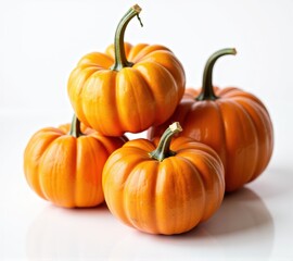Obraz premium pumpkins different vegetables on white background