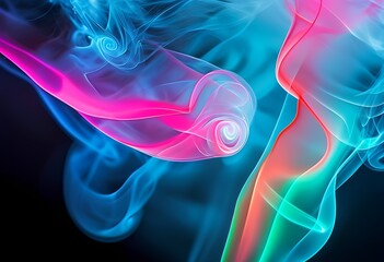 Fototapeta premium colorful electric smoke