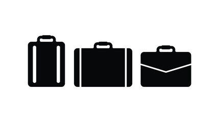 set of suitcase icon, travel suitcase.