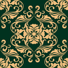 damask seamless pattern element. Classical luxury old fashioned damask ornament, royal victorian seamless texture. 
