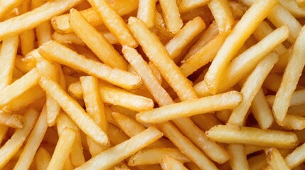 Shoestring fries are slender crispy French fries sliced into matchstick shaped lengths