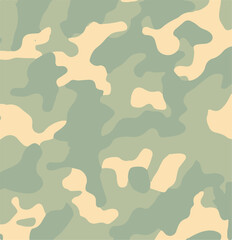 Fototapeta premium Modern camouflage background vector seamless print, repeat texture, army classic pattern 