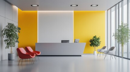 Modern Office Reception Area