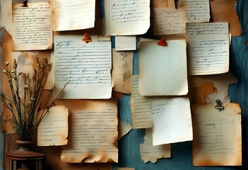 Obraz premium handwritten style old paper