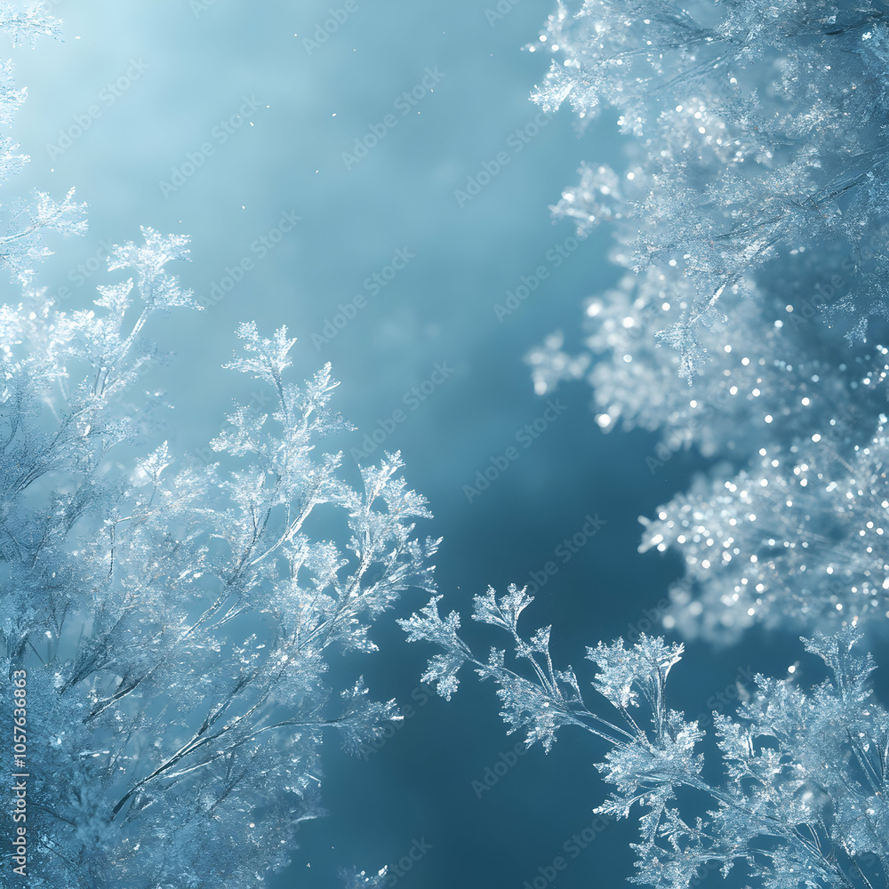 Poster ethereal winter backdrop featuring a soft blue gradient with subtle textures for creative projects