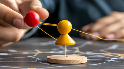 Business mindset, goals, and discipline, structured workspace with organized goals displayed, person maintaining disciplined approach to achieve objectives 