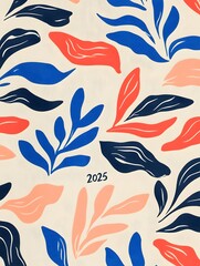 A creative background for the year 2025, full of colors, perfect for making cards for any occasion.
