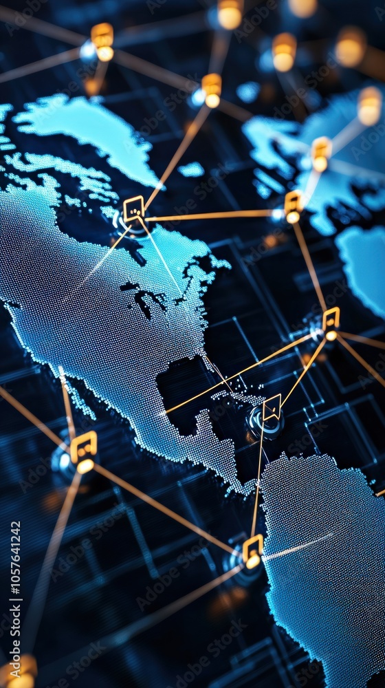 Poster visualizing global connectivity a data-driven perspective on north america and beyond