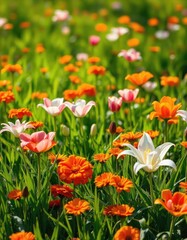red and yellow tulips