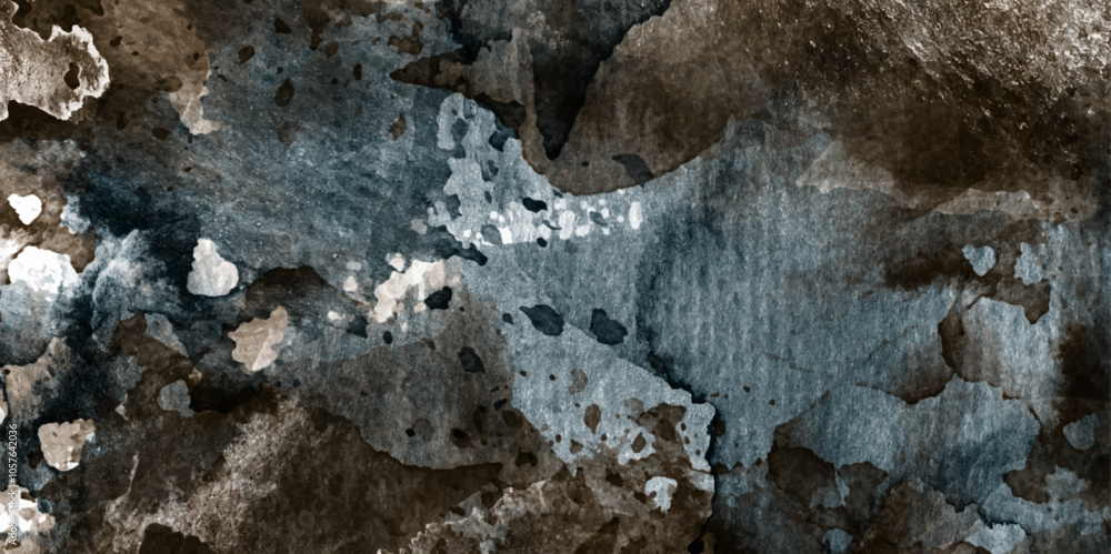 Poster black and blue marble natural pattern for background. watercolor black texture background. elegant m