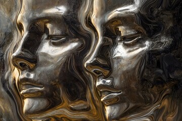 Eerie Reflections in Liquid Metal Ripples