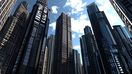 Obraz premium Modern Minimalistic Concrete Coworking Office room with Blank Walls, High Ceilings,and Mockup Frame