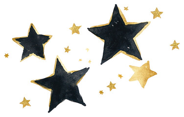 PNG Confetti illustration hand-drawn black.