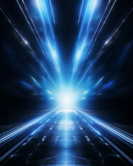 Obraz premium Background image of glowing lines high technology futuristic image perspective perspective