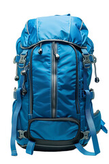 Fototapeta premium Vibrant Blue Backpack for Outdoor Adventure