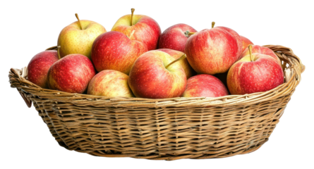 PNG Basket of an apples produce fruit organic.