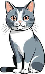 Obraz premium black and white cat