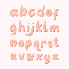 Pink bubble Alphabet for kids