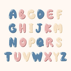 Bubble alphabet letter set