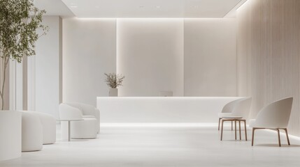 Modern Minimalist Office Reception Area
