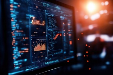 Obraz premium Exploring the Depths of Data Visualization in Modern Technology and Analytics