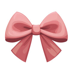 A delicate pink satin bow, tied with a perfect knot isolated on transparent background, cut out, png, Ideal for wedding invitations, gift wrapping, and other special occasions.