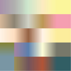 Vibrant colorful gradients  An example of a bright color swatches.