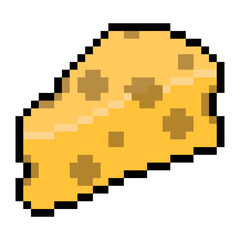 チーズ ドット絵 8bit (.SVG) - pixel art cheese