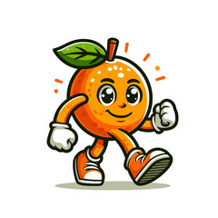 Orange mascot isolated vector illustration