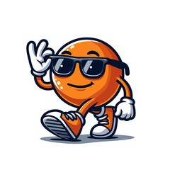 Fototapeta premium Orange mascot isolated vector illustration