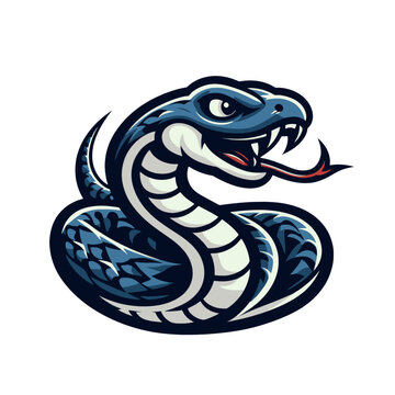 Snake modern mascot isolated vector illustration