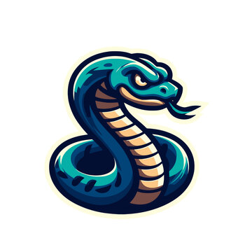 Snake modern mascot isolated vector illustration