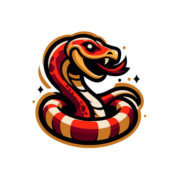 Snake modern mascot isolated vector illustration