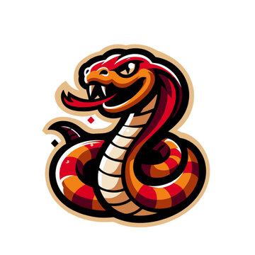 Snake modern mascot isolated vector illustration