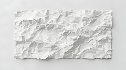 Obraz premium A crumpled piece of white paper isolated on a white background.