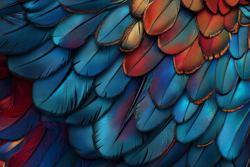 Fototapeta premium Detailed image of feather's barbs emphasizing texture