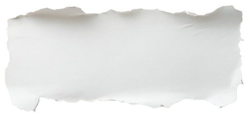 PNG White paper torn background ripped edges.