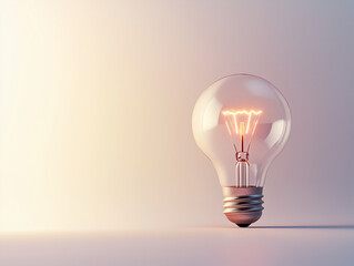 Vintage lightbulb isolated on a bright white background