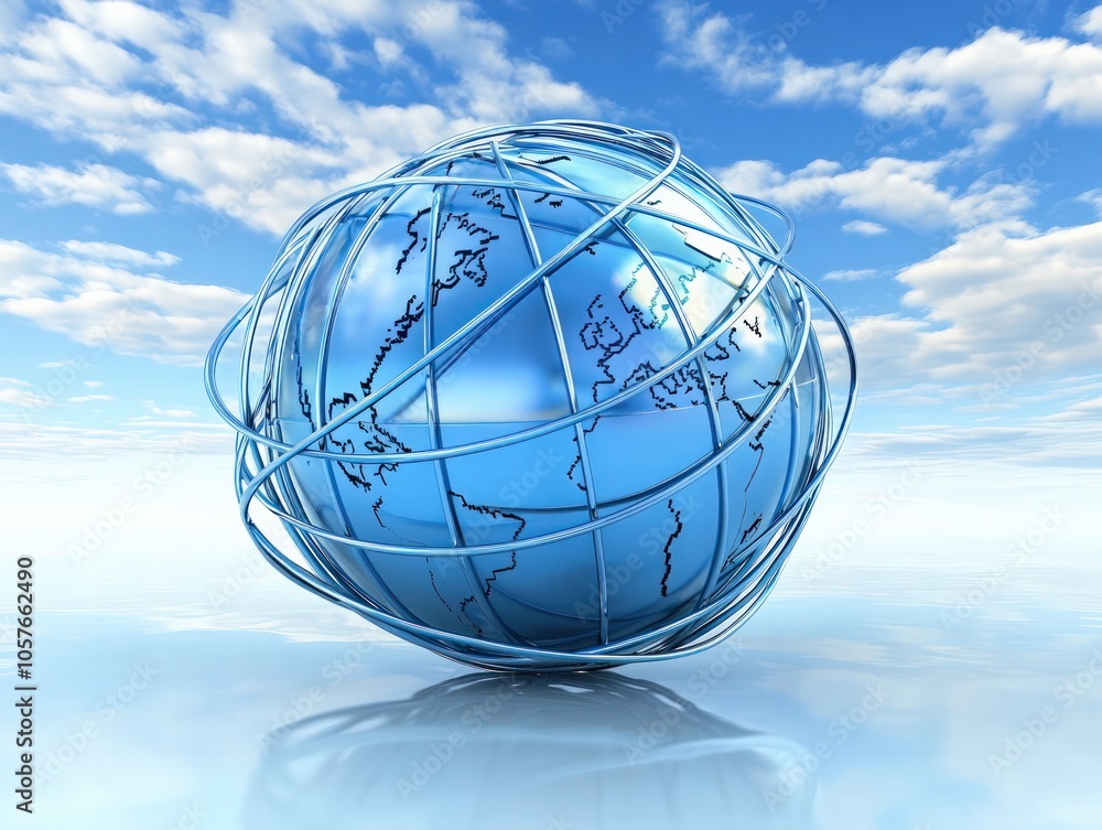 Poster exploring the global connection a symbol of unity and innovation in a modern world