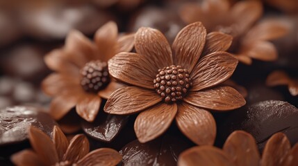 Obraz premium flower shaped chocolates
