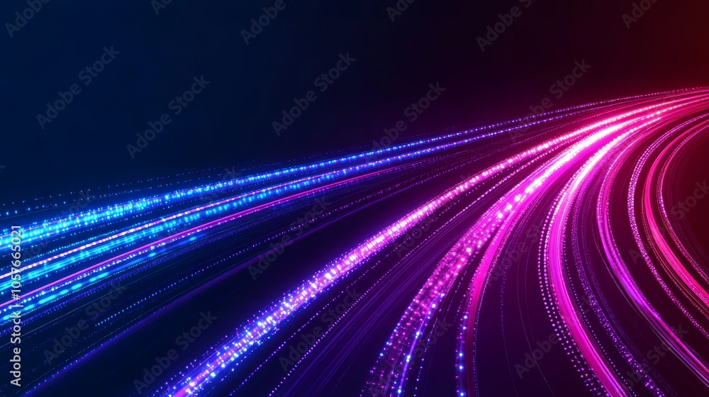 Aufkleber colorful abstract background with dynamic lines and dots, a vibrant design for modern projects